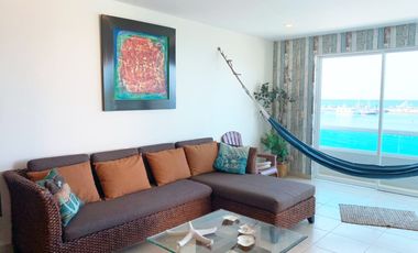 VENTA DE DEPARTAMENTO FRENTE AL MAR CON ESPECTACULAR VISTA PUERTO LUCIA /SALINAS.
