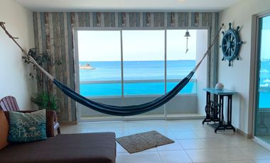 VENTA DE DEPARTAMENTO FRENTE AL MAR CON ESPECTACULAR VISTA PUERTO LUCIA /SALINAS.