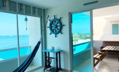 VENTA DE DEPARTAMENTO FRENTE AL MAR CON ESPECTACULAR VISTA PUERTO LUCIA /SALINAS.