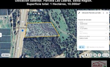 Venta de Parcela en las Cabras Sexta Región. Valben Propiedades SpA.
