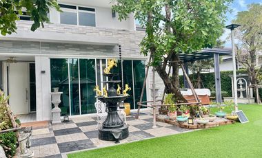 House  for sale ขาย ลดราคาพิเศษ บ้านหรูหลังมุม ที่ดินใหญ่ ถนนเมนใกล้ทะเลสาบ  ที่ ม. มัณฑนา เลค วัชรพล    Mantana Lake Watcharapol  ทำเลดีใกล้ทางด่วน