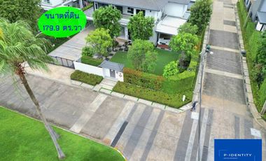 House  for sale ขาย ลดราคาพิเศษ บ้านหรูหลังมุม ที่ดินใหญ่ ถนนเมนใกล้ทะเลสาบ  ที่ ม. มัณฑนา เลค วัชรพล    Mantana Lake Watcharapol  ทำเลดีใกล้ทางด่วน