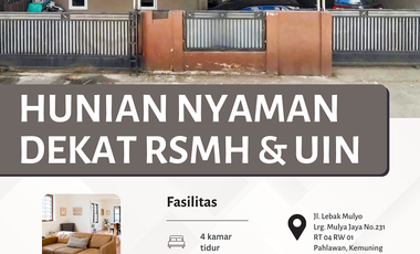 Jual Rumah Siap Huni di Sekip Palembang Hanya 5 menit Ke RS Dr. Mohammad Hoesin, UIN Raden Fatah