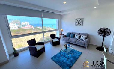 Suite amoblada con vista al mar en Renta, urbanización privada sector playa murciélago, Manta Ec