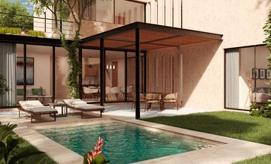 Residencia de dos pisos con estudio y alberca, en venta, Xpu-ha, Quintana Roo