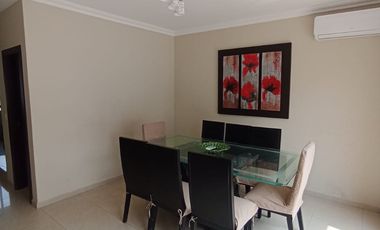 Casa Semiamoblada en Alquiler en Portal Al Sol, 3 Habitaciones, 3 Baños, Patio, Parqueo, Seguridad, Vía a la Costa.