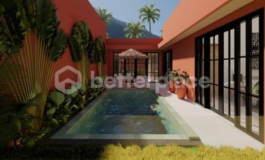 Stylish Tulum-Style Villa in Peaceful Kelating – 2 Bedrooms with Ricefield Views
