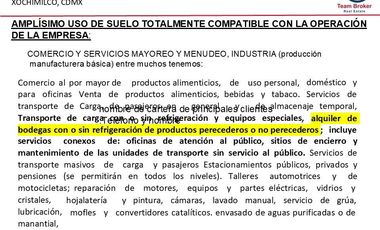TERRENO DE USO DE SUELO COMERCIAL SOBRE AVENIDA EN XOCHIMILCO 5,900 M2