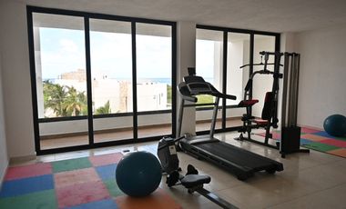 Departamento en Venta a pie de la Playa, amueblado,  Telchac, Yucatan