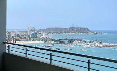 Salinas, espectacular departamento frente al mar y con balcón, ubicado en pleno malecón.