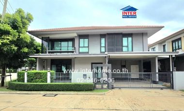 2-storey detached house, 77.3 sq.w., Setthasiri Village, Wongwaen-Lam Luk Ka, near Big C Lam Luk Ka, Lam Luk Ka Road, Nimit Mai Road, Lam Luk Ka, Path