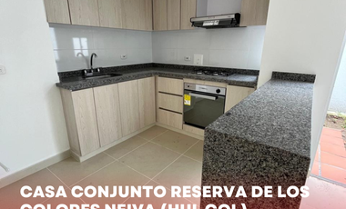 SE VENDE ESPECTACULAR CASA DE 3P CONJUNTO RESERVAS DE LOS COLORES NEIVA (HUI-COL)