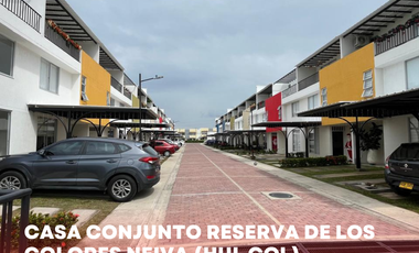 SE VENDE ESPECTACULAR CASA DE 3P CONJUNTO RESERVAS DE LOS COLORES NEIVA (HUI-COL)