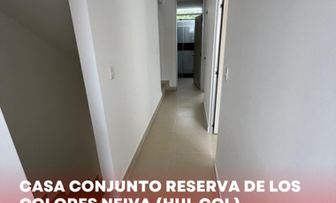 SE VENDE ESPECTACULAR CASA DE 3P CONJUNTO RESERVAS DE LOS COLORES NEIVA (HUI-COL)