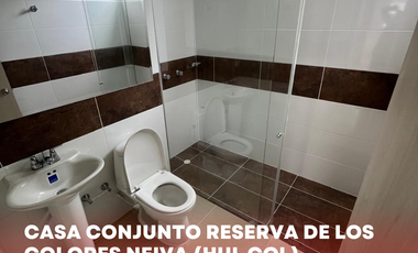 SE VENDE ESPECTACULAR CASA DE 3P CONJUNTO RESERVAS DE LOS COLORES NEIVA (HUI-COL)
