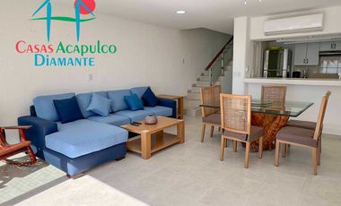 Departamento de playa con terraza y vista frontal al mar
