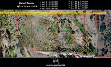 Parcelas planas de 5000 m2 en Quillón - Bulnes.