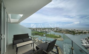 Departamento en renta en Marea Condos en puerto Cancún