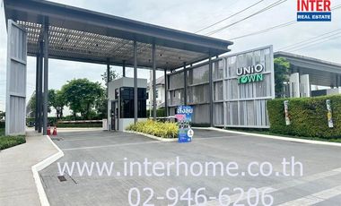 2-storey townhouse, 18.4 sq m, Union Town Village, Lam Luk Ka, Khlong 4, Kanchanaphisek Road, Lam Luk Ka Road, Khlong 4, Lam Luk Ka, Pathum Thani