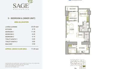 78sqm 3BR for SALE near Shaw Blvd MRT Station & CBD of Mandaluyong by DMCI