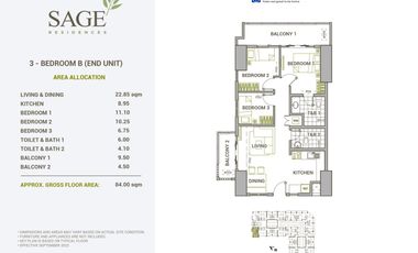 78sqm 3BR for SALE near Shaw Blvd MRT Station & CBD of Mandaluyong by DMCI