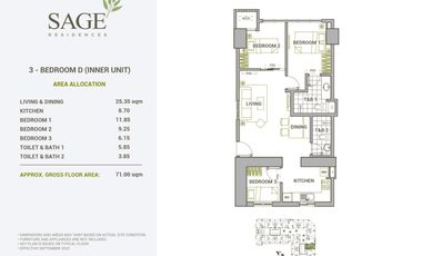 78sqm 3BR for SALE near Shaw Blvd MRT Station & CBD of Mandaluyong by DMCI