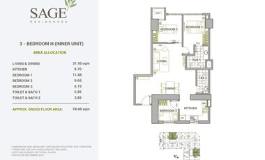 78sqm 3BR for SALE near Shaw Blvd MRT Station & CBD of Mandaluyong by DMCI