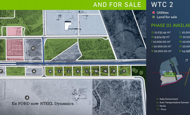 Terreno industrial 10 hasta 225ha en VENTA en SLPotosi todo o parte
