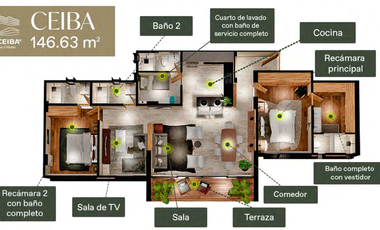 Departamento en Renta en La Ceiba Querétaro
