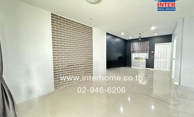 2-storey townhouse, 24.5 sq.w., Lio Village, Rattanathibet-Westgate, Soi 9, near the Purple Line, --i Wat Sao Thong Hin, Kanchanaphisek Road, Soi Wat