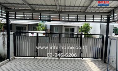 2-storey townhouse, 24.5 sq.w., Lio Village, Rattanathibet-Westgate, Soi 9, near the Purple Line, --i Wat Sao Thong Hin, Kanchanaphisek Road, Soi Wat