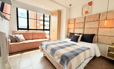 Apartamento amoblado en Laureles Con Jacuzzi de 2 habitaciones