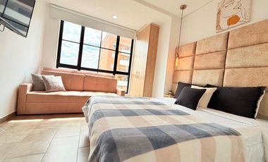 Apartamento amoblado en Laureles Con Jacuzzi de 2 habitaciones