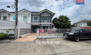 2-storey townhouse, 40.4 sq.w., Pruksa Ville Village 28, Wongwaen-Rattanathibet, Soi Bangyai City 19, Kanchanaphisek Road, Kaew In Road, Bangyai, Nont