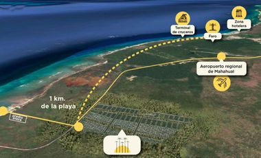 Lotes de inversión en Mahahual a 1 km de la Playa