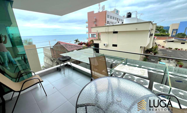 Departamento amoblado frente al mar en renta sector Barbasquillo cerca a La Quadra Manta