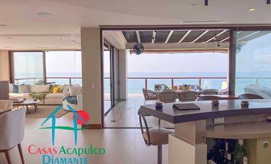 Departamento inteligente en venta con terraza de doble frente con vista al mar
