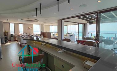 Departamento inteligente en venta con terraza de doble frente con vista al mar