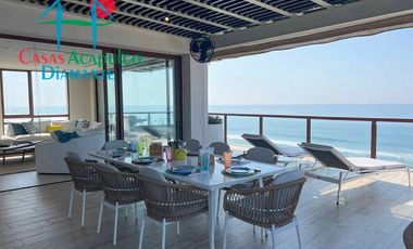 Departamento inteligente en venta con terraza de doble frente con vista al mar