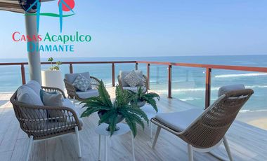 Departamento inteligente en venta con terraza de doble frente con vista al mar