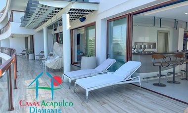 Departamento inteligente en venta con terraza de doble frente con vista al mar