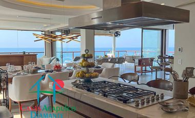 Departamento inteligente en venta con terraza de doble frente con vista al mar