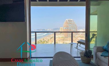 Departamento inteligente en venta con terraza de doble frente con vista al mar