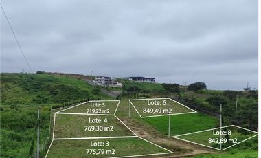 Olón, 3 terrenos residenciales fraccionados, zona de alta plusvalía, vía Olón/Curia