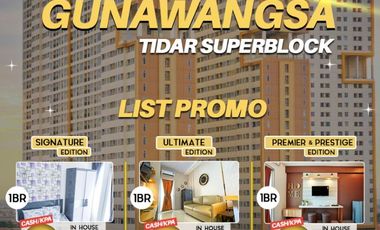 Jual Murah Apartemen Surabaya Tengah Kota Gunawangsa Tidar 1/2 BR Baru