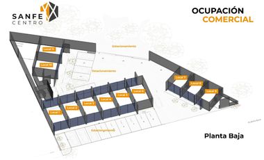 Renta de locales comerciales, Plaza. Centro SanFe