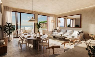 Desarrollo frente al mar en Puerto Morelos, Loft amueblado