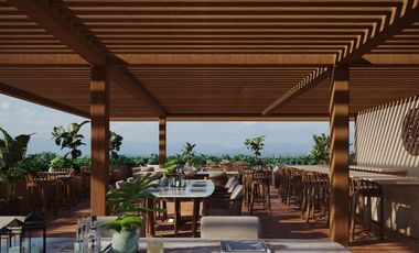 Desarrollo frente al mar en Puerto Morelos, Loft amueblado