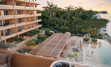 Desarrollo frente al mar en Puerto Morelos, Loft amueblado