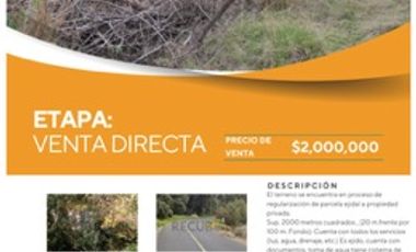 Venta de terreno carretera federal México-Puebla